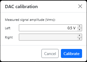 DAC calibration dialog